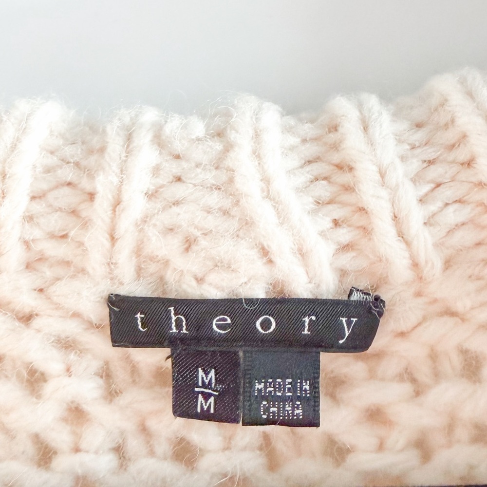 Theory Ivory Chunky Knit Pullover (Wool & Alpaca) - Picture 5 of 11